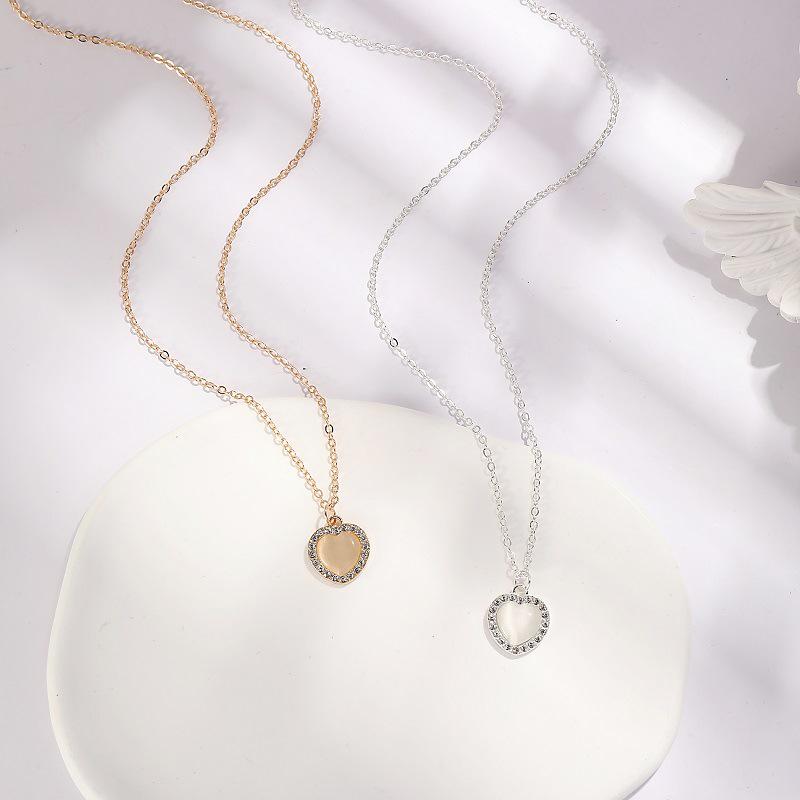 Цепочка в форме сердца, женское свадебное ожерелье для невесты, пара, кулон, элегантное блестящее ювелирное изделие на шею, ожерелье, подарки