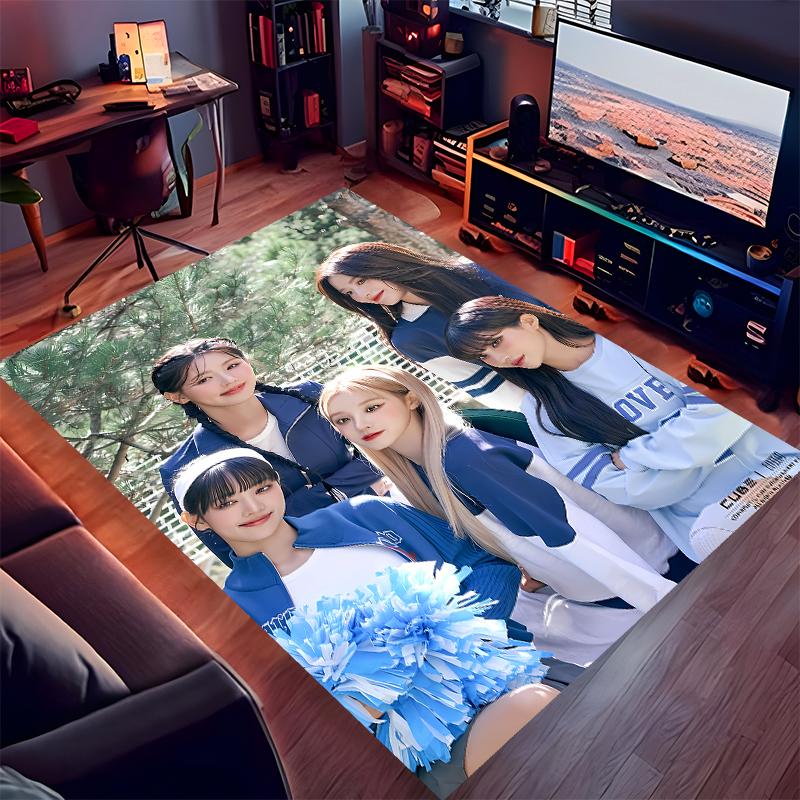 1pc Gidle Print Area Rug - Soft,Washable Non-Slip Indoor Mat for Office Chairs,Living Room,Home Office Decorative Rug