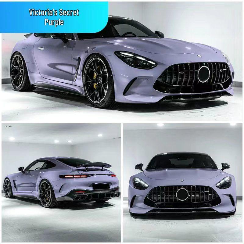 Car PET Film: Beetroot Purple, Glacier Blue, Piano White, Glossy Black - Full Vehicle Color Change Wrap.