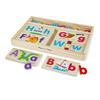 Melissa & Doug Wooden Inlay Puzzle, English Alphabet, 52 Pieces, 9786, Authentic