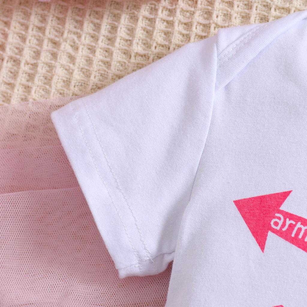 Хлопковый комбинезон для девочки «Ты получил этого папочку!" Боди с коротким рукавом и принтом Комбинезон