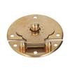 Round Embossing Copper Hasp Retro Wooden Box Lock Clasp Decorative Hasps for Wedding Card Boxes Wine Boxes Brass