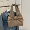 Autumn Winter New Fashi Simple Shoulder Bag Large Capacity Tote Bow Underarm Stylish Handle Bag Texture Simple Commuting Bag