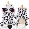 Autumn and Winter Dog Coral Fleece Cat Clothes, Pet Clothes, Cow Cat Transformed Into Cartoon Medium-sized Dog Supplies