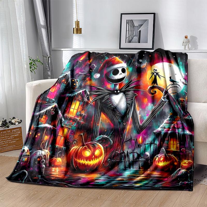 1Pc Nightmare Before Christmas Blanket Soft And Comfortable Casual Warm Camping Travel Christmas Halloween Gift M921508