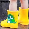 WTEMPO Детская обувь, детские непромокаемые резиновые сапоги для мальчиков и девочек, нескользящие резиновые ботильоны из ПВХ с героями мультфильмов для малышей