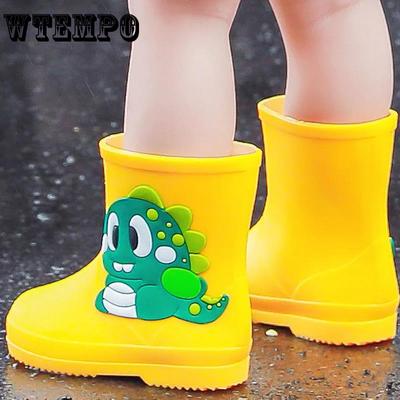 Детская обувь, детские непромокаемые резиновые сапоги для мальчиков и девочек, нескользящие резиновые ботильоны из ПВХ с героями мультфильмов для малышей