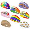 Parade Rainbow Headband Soft Sports Hairband Sweet Rainbow Elastic Headband  Girls