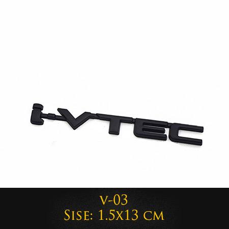 3D Metal Ivtec Letter Emblem Badge Decal Car Styling For Honda Civic Logo Car Rear Tail Trunk Stickers Decals Auto Accessories akf256