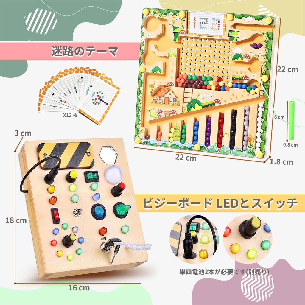 Игрушки Монтессори Jecimco, детская развивающая доска со светодиодами и переключателем, раннее развитие, тренировка кончиков пальцев, развивающие игрушки для мальчиков и девочек, подарок на день рождения