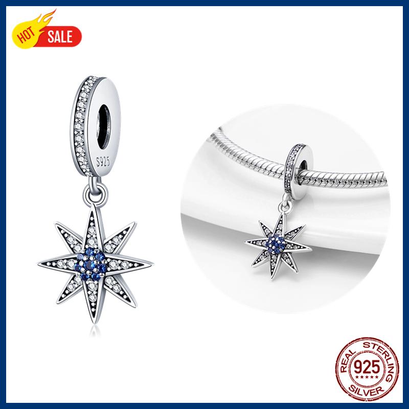 100% S925 Sterling Silver Firefly Charms Evil Eye Hot Air Balloon Blue Charms Fit Original Bracelet DIY Jewelry Making