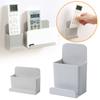Stand Rack TV Remote Control Organizer Wall Mounted Adhesive Hanger Air Conditioner Storage Box