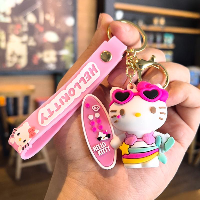 Ключница Kt Sanrio Фигурка кота Kt Брелок Курамицу Студенческий Маленький Подарок Каваи Милые Персонализированные Подарки Мода Y2k Игрушки Аниме