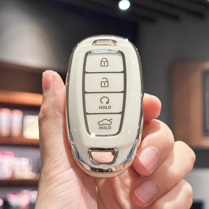 Чехол-брелок из ТПУ с ремешком для ключей для Hyundai Elantra Elantra GT Kona Palisade Venue Veloster, аксессуары, 4 кнопки