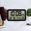 Alarm Clock Digital Wall Clocks with Date Week Indoor Temperature & Humidity Battery Operated Small Desk Clock