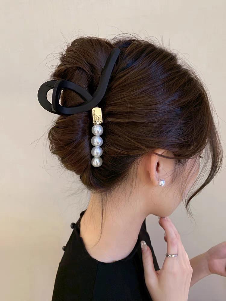 Шоколадно-коричневый высококлассный зажим-краб для волос, зажим-акула для женщин - новый аксессуар для волос 2025