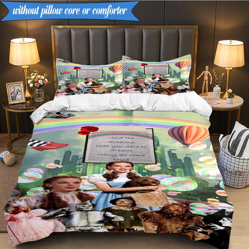 Wonderful Wizard Adventure 3pcs K-pop music group Bedding set,Ideal for Bedroom, Dormitory,Including Duvet Cover And 2pcs Pillowcases,Fan gifts