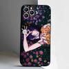 Чехол для телефона C-Chainsaw Man Reze для iPhone 17,16,15,14,13,12,11,Pro,XS,Max,XR,Plus,E,SE4,Mini Черный Мягкий Чехол
