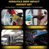 8 pcs/set Impact Socket Adapter, CR-V Socket Wrench Reducing Adapter, Drive Converter Kit, Hand Repair Tool Set Square Drive