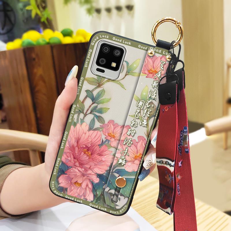 Silicone For Mom Phone Case For Sharp Aquos Zero6/Aquos Air Waterproof Dirt-resistant Kickstand Anti-dust Wristband Ring