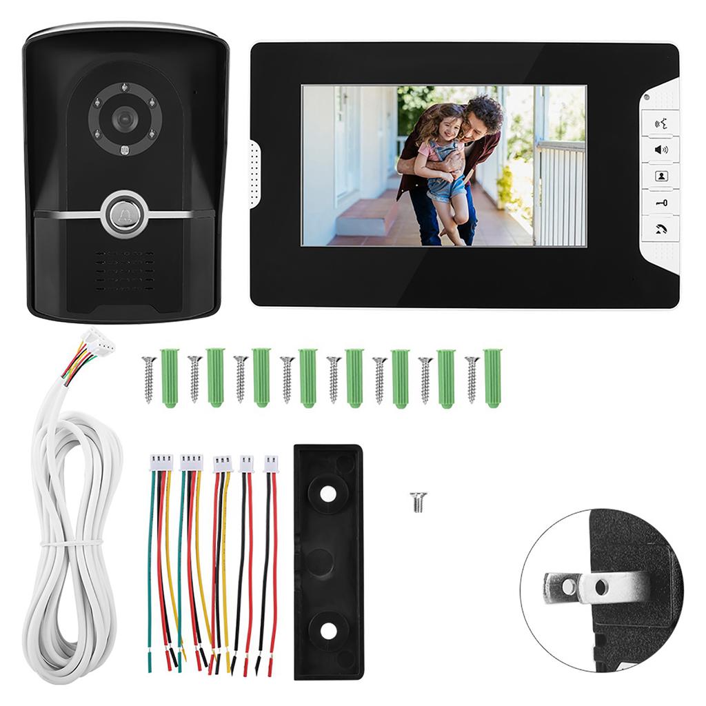 7 Inch HD LCD Video Intercom Doorbell System Door Phone Home Monitor Outdoor Camera