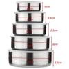 5Pcs Mixing Bowls with Lid Stainless Steel Stackable Cooking Storage Deep Nesting Bowl Silver Food Container Kicthen Dishwasher