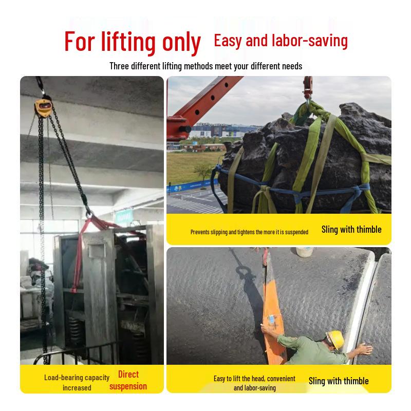 Строп для подъема стальных труб Chenghua - Круглый, гибкий тканевый строп для использования с промышленным краном