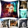 Animal Wolf Cushions  Printing Square Pillowcase Wolf Pillow Case Cover Sofa Car Pillow Cover Bedroom Decoration