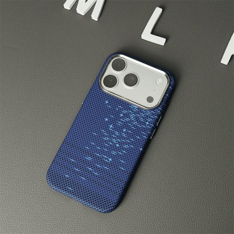 Магнитный защитный чехол из кевлара и углеродного волокна для iPhone 17 Pro Max