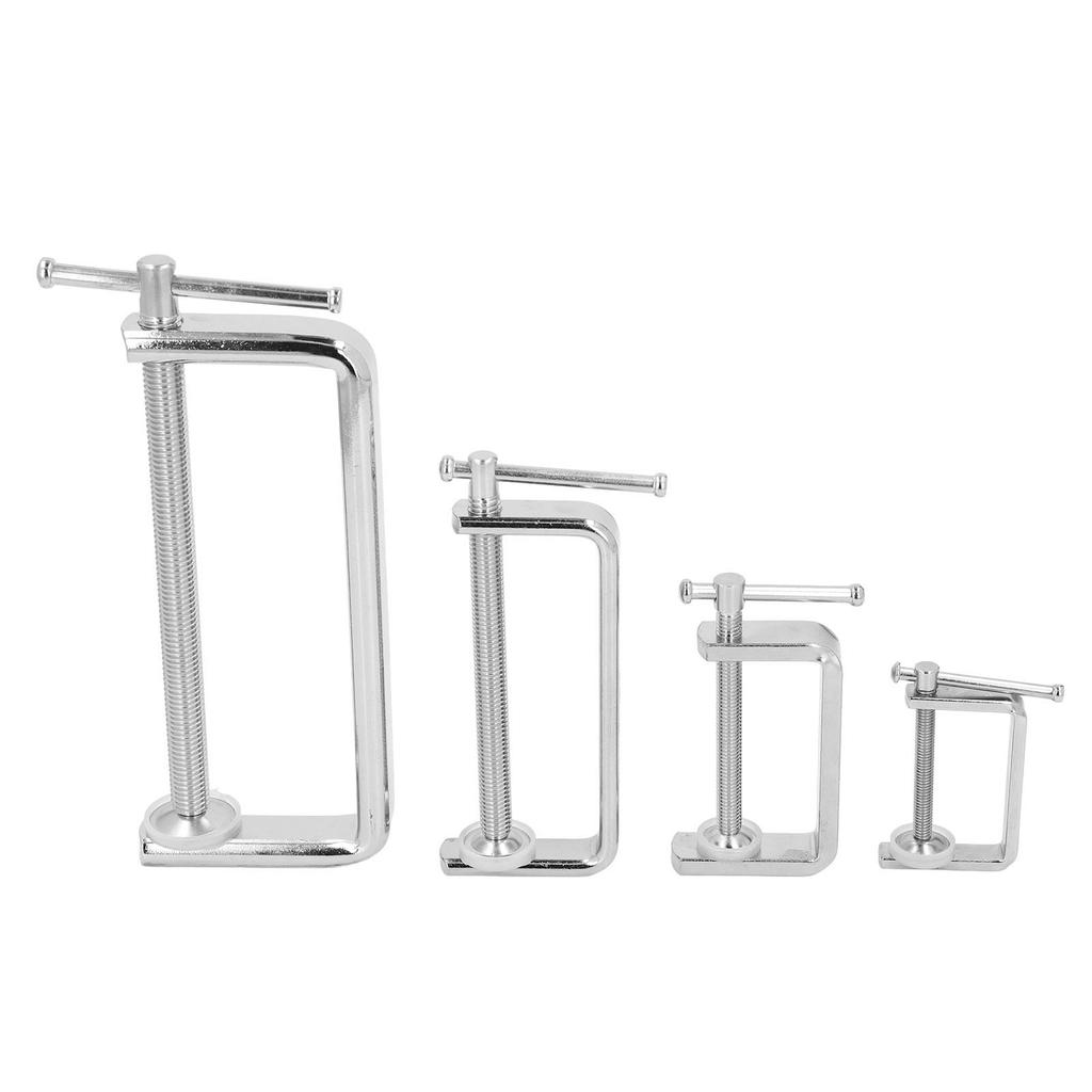 Набор из 4 шт. Промышленная С-струбцина Нескользящий коврик Быстрая фиксация С-струбцина из стали A3 для мастерской