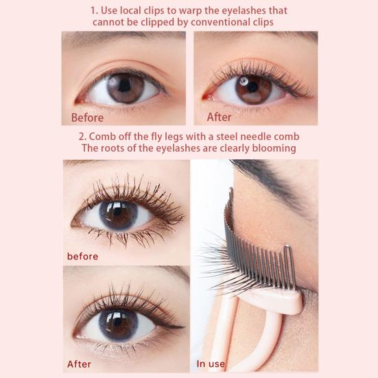 1 шт./1 компл., щипцы для завивки ресниц из нержавеющей стали, расческа-сепаратор для ресниц, портативный ручной инструмент для завивки ресниц, инструмент для завивки ресниц для женщин и девочек, принадлежности для макияжа, подарок на день рождения