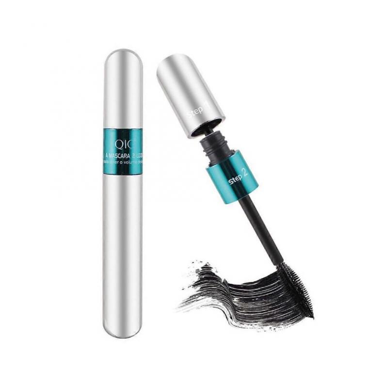 QIC Lash Volumizer 4D Fibre Waterproof Long Lasting Mascara 2 In 1 Brushe less