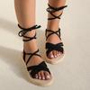Women's Fashion Trend Anti-slip Wear-resistant Comfortable Soft Soled Cloth Strap Flat Sandals
