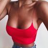 Fashion Women's Fashion Spaghetti Strap Crop Top Solid Color Plus Size Women Sleeveless Cropped Top Shirts Casual Tank Tops Slim Camisole