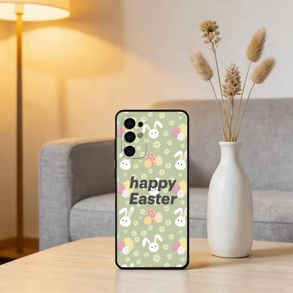 Easter pattern Phone Case For Samsung S25,S24,S21,S22,S23,S30,Ultra,S20,Plus,Fe,Lite,Note,10,Black Cover
