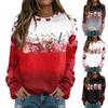 Женский повседневный пуловер с круглым вырезом и длинными рукавами, футболка с принтом ко Дню святого Валентина, топ