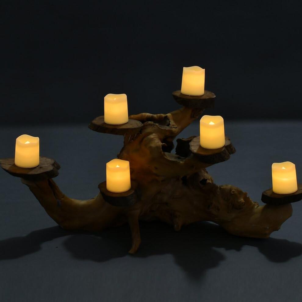 24 Pack Flameless Votive Candles,Flameless Flickering Electric Fake Candle, Battery Operated LED Tea Lights