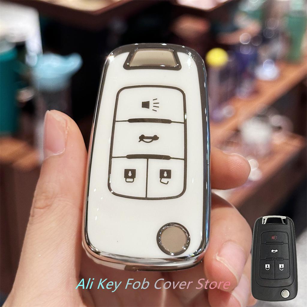 AABHM1 Key Fob Cover Keychain Lanyard for Chevrolet 2010-2019 Impala Camaro Cruze Equinox Malibu Sonic 4 Buttons