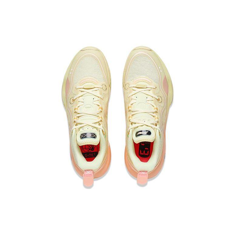 Баскетбольные кроссовки Li Ning Yu Shuai Evolution Low Honeydew, нескользящие, прочные, легкие, низкие, мужские, светло-кремово-желтые, ABAS161-3