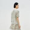 LESS 2025 Summer Silk Round Neck Short Sleeve Shirt