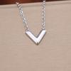 Jewelry: Titanium Steel Clavicle Chain Stainless Steel Simple V Necklace Women'S Pendant