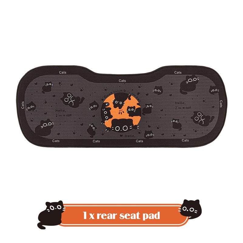 Cute Cartoon Car Seat Cushion Personality Cat Pattern Men's Women's Car Seat Cover Interior Accessories Four Seasonal Universal