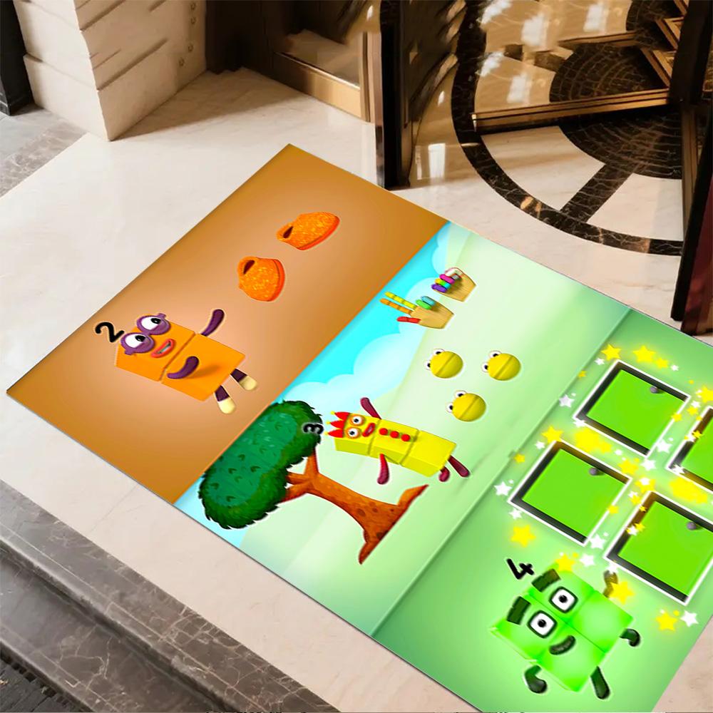 Number Blocks Adventure Area Rug Suitable for Playrooms Decorate room Living Rooms Study room Anti-slip Rug Office home decor