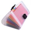 Rainbow Organ Bag Folder Plastic Rope Binding Office A6 Mini Bill Bag 13 Compartment Storage Clip Holder Storage Bag
