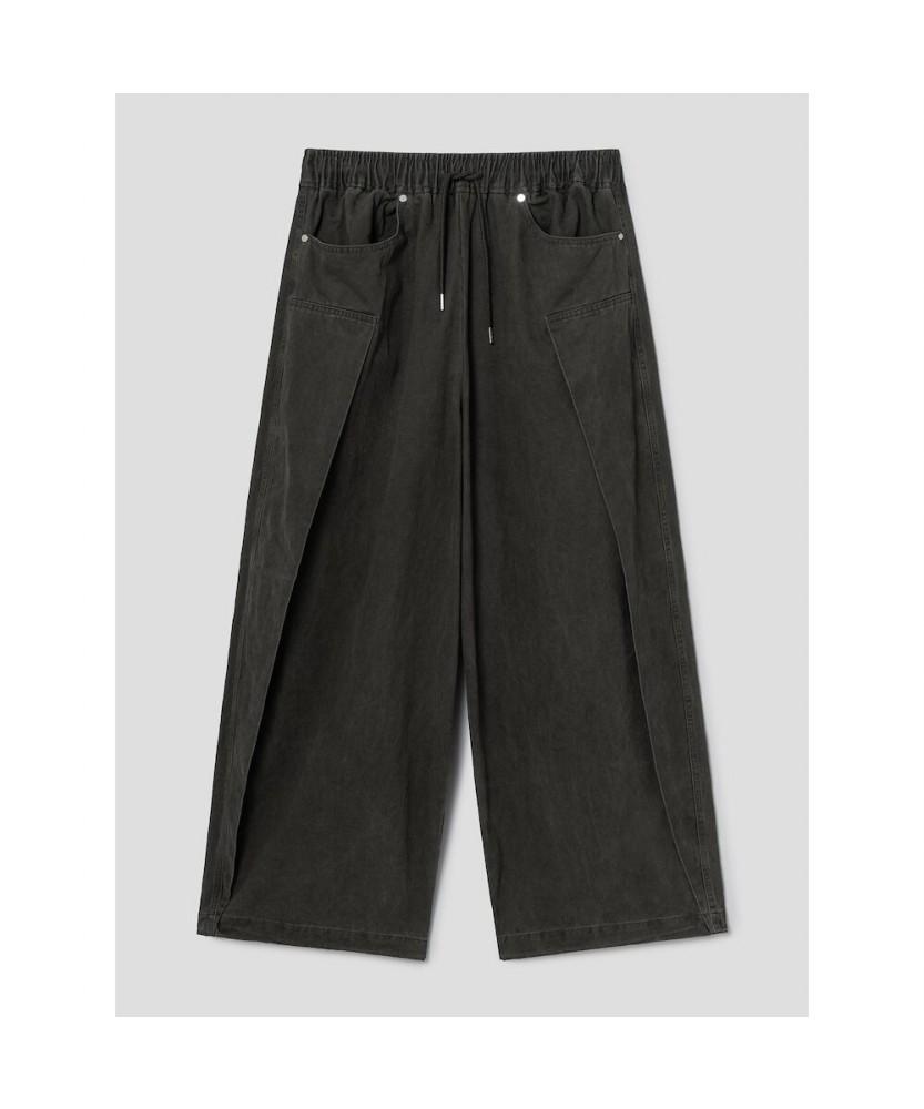 8SECONDS Balloon Fit Cotton Elastic Waist Pants Khaki