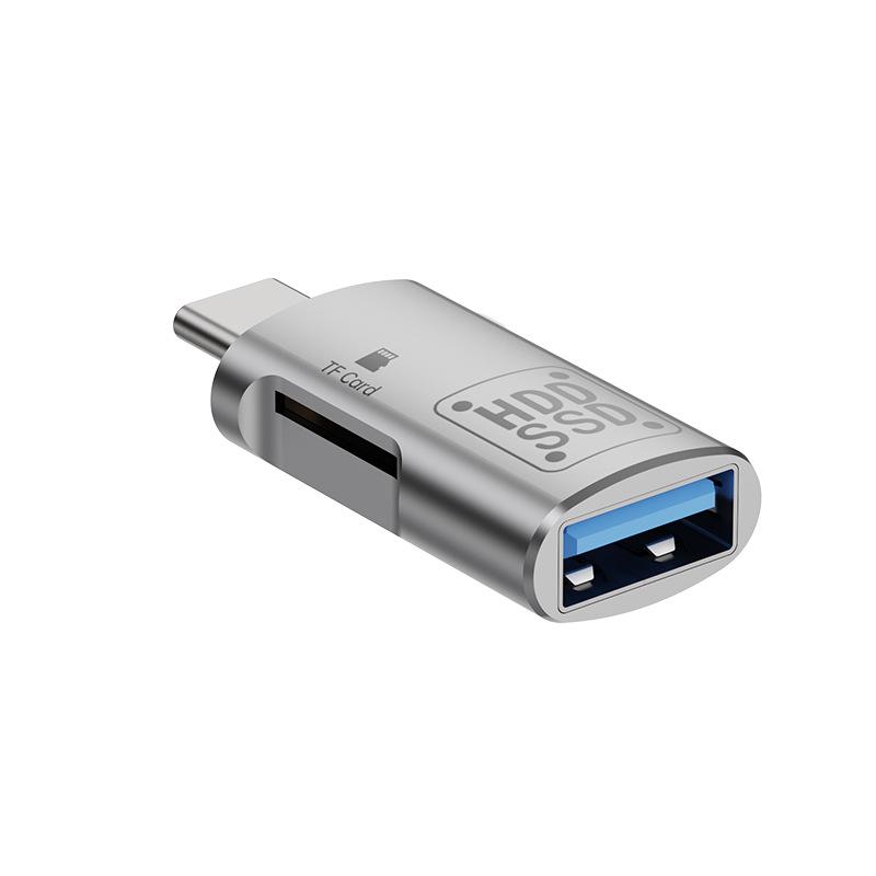 Высокоскоростной кард-ридер Micro SD TF Type-C для iPhone 15 Huawei Мобильного Телефона PD Зарядный Док-станция Кабель-адаптер