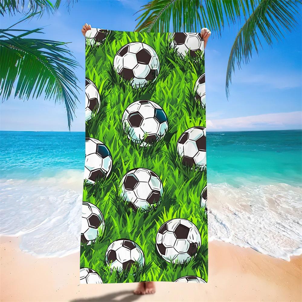 Water-Absorbing Portable Adult Football Beach Towel European, American And South American Bath Towel Digital Printing Factory