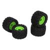 4Pcs RC Wheels and Tires Uneven Texture Strong Grip Thickened Weighted Replacement RC Rubber Tires for 1/8 1/10 RC Cars