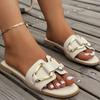 Women Single Flat Sandals Fashion Sexy Open Toe Outdoors Slides Office Ladies Party Shoes