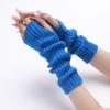 Fingerless Knitted Gloves Arm Warmers Elbow Mittens Harajuku Ankle Wrist Sleeves  Outdoor